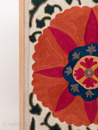 Framed Antique Suzani Fragment
27 x 37 cm / 10.6 x 14.5 in.
SKU:374                     