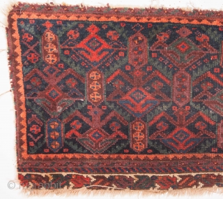 Persian Possibly a fragment of a bag with great colours needing a bath 
40 x 95 cm / 15 x 37 inches           