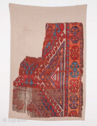 Central Anatolian Rug Fragment 86 x 115 cm / 2'9'' x 3'9''                     