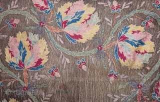 Ottoman Metallic thread and silk embroidery 
mid 19th C.
47 x 102 cm / 18.5 x 40.16 inches                