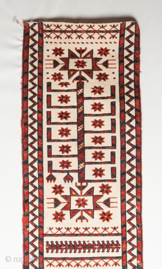 Turkmen Tent Band Fragment 30 x 455 cm  /0.9'' x  14'9''                    