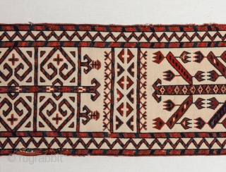 Turkmen Tent Band Fragment 30 x 455 cm  /0.9'' x  14'9''                    