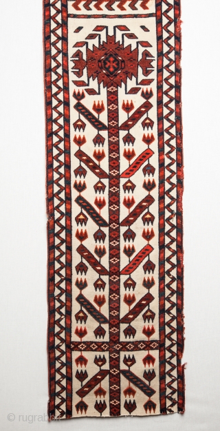 Turkmen Tent Band Fragment 30 x 455 cm  /0.9'' x  14'9''                    