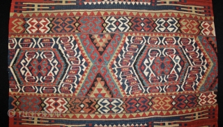 early kurdish east anatolian Kelim, size 367x095cm                          