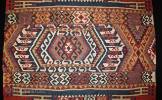 early kurdish east anatolian Kelim, size 367x095cm                          