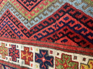 Rare Jaff rug with fantastic colors 218x124cm                          