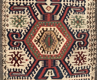 Early anatolian kilim with superb colors                           