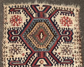 Early anatolian kilim with superb colors                           