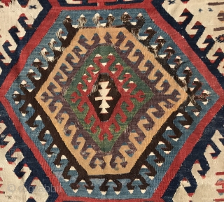 Early anatolian kilim with superb colors                           