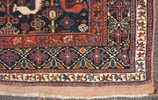 Afshar rug, from end 19th century, with fantastic Colors and rare design, size: 167x131cm                   