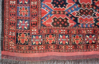 very rare Antique turkmen Beshir maincarpet with Ikat design, super quality and colors, size: 260x152cm                  