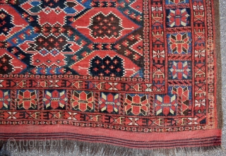 very rare Antique turkmen Beshir maincarpet with Ikat design, super quality and colors, size: 260x152cm                  