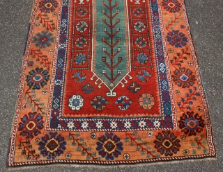 East anatolian kurdish rug, Sivas?, around 1800, great design, ends rewoven, small spots of repaired holes, fantastic Colors, size: 307x112cm             