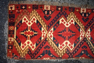 Antique Turkmen trapping, with rare drawing, fantastic wool quality, and beautiful all natural colors, size: 134x047cm                 