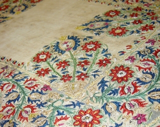 Small Epirus Embroidery, Greece- Ottoman period, from 17th Century with superb colors in good condition and complete in size 50x34cm             