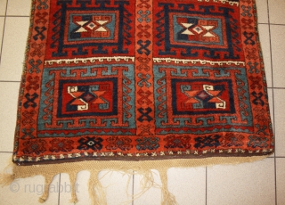 Superb East anatolian Kurdish rug, with rare design and fantastic Colors, from mid 19th Century in very good  condition, high pile, soft wool, fine weave,  size: 270x100cm    