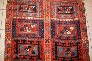 Superb East anatolian Kurdish rug, with rare design and fantastic Colors, from mid 19th Century in very good  condition, high pile, soft wool, fine weave,  size: 270x100cm    