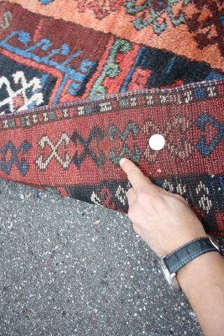 Kurdish rug, East anatolia, in good condition, high pile with great handle, all natural colors, size 278x120cm                