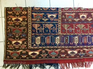 Early great shaddah kilim fragment 185x70cm                           