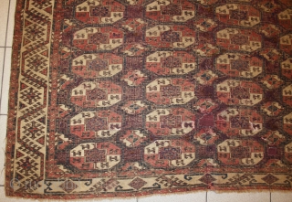 Very early Maincarpet, wool like velvet, soft handle,repairs, patches etc. i add a couple of pics from the backside to show it better
size 236x170cm         