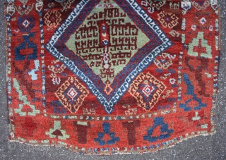 more pics !!!!! Wild east Anatolian Kurdish rug, from 2. half 19th century, in great condition with lustrous high  pile, crazy drawing,  beautiful natural colors, size:231x93cm     