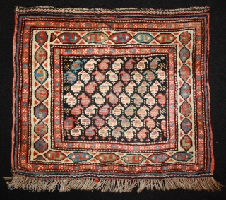 rare pair of Veramin Bagfaces with natural colors, 19th century, each 48x45cm                     