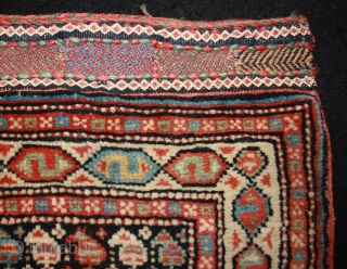 rare pair of Veramin Bagfaces with natural colors, 19th century, each 48x45cm                     