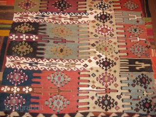 REYHANLI kilim fragment. 365 x 80 cm  there are some dark spots in the middle you can see in the additional image. i can sed more images on request   