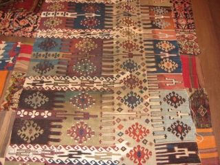 REYHANLI kilim fragment. 365 x 80 cm  there are some dark spots in the middle you can see in the additional image. i can sed more images on request   