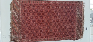 Turkmen kilim, handmade by the Yomut tribe, 200*390 cm, in good condition                     