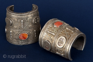 bracelet, silver, gilding, grain, carnelian, Mangistau- Western Kazakhstan  XVIII c.                      