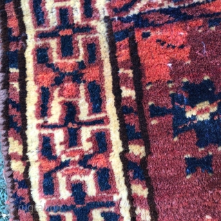 antique Turkmen mafrash, 34-68 cm. natural colors.                          