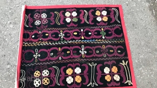 The Kyrgyz,tuskiiz (animal motive) silk , velvet, 60х75, 1900                        