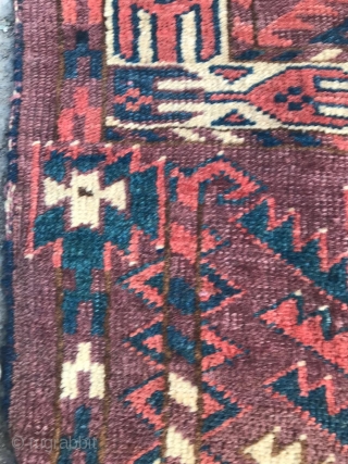 Antique Turkmen Ensi circa 1900's , size: 120 x 165 cm. (there is a hole)                  