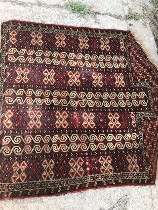 Antique Turkmen, Yomud, Prayer Rug 1900.                           