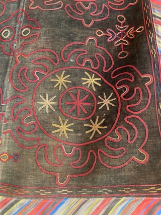 antique Kyrgyz ayakkap, silk, velvet, embroidery, in excellent condition 60 * 60 cm. Replaced the back.  1890-1900               