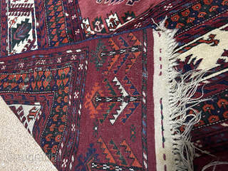 Turkmen carpet Yomud, there is some damage, 210-320 sm.                        