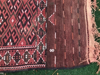 Soumack,(Kilim) Yomut Turkmen 290 x 180 Cm. In perfect condition.                       