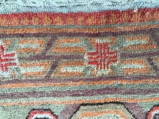 Antique Uyghur carpet, East Turkestan, good preservation, large size, 180X320cm.                       