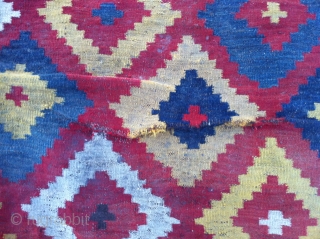 Large Afghan kilim with allover  design of beautiful diamonds. Size approximately 12 ft. X 6.5 ft.                