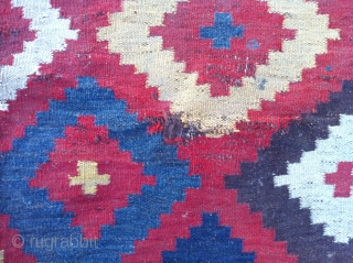 Large Afghan kilim with allover  design of beautiful diamonds. Size approximately 12 ft. X 6.5 ft.                