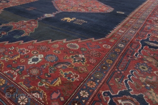 Rare antique Kordi carpet 590X280CM. There are couple of areas of repiling, which have been done expertly.

More Info: https://sharafiandco.com/product/antique-kordi-carpet-590x280cm/
              