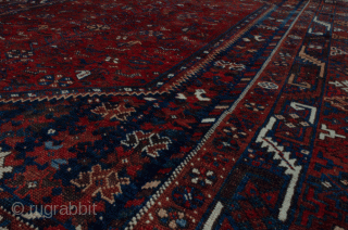 Antique Bownat Rug 213x168 in good condition with a small area of slight wear.

More info: https://sharafiandco.com/product/antique-bownat-rug-213x168cm/
                 