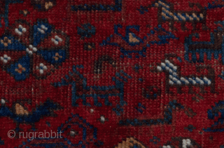 Antique Bownat Rug 213x168 in good condition with a small area of slight wear.

More info: https://sharafiandco.com/product/antique-bownat-rug-213x168cm/
                 