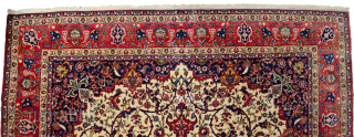 Very fine Antique Isfehan, 80 raj, 378x262cm, Circa 1920 in good condition.

More info: https://sharafiandco.com/product/antique-isfehan-carpet-378x262cm/

                   