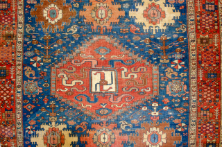 Spectacular antique Bakhshaysh Carpet 347x268cm. Even low pile. Some repairs and touch-ups.
More info: https://sharafiandco.com/product/antique-bakhshaysh-carpet-347x268cm/