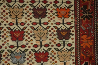 #7678 Chidroo (South Persian, Jahrom), 154x100cm, Circa 1930, Very fine unusual design and colour in very good condition.               