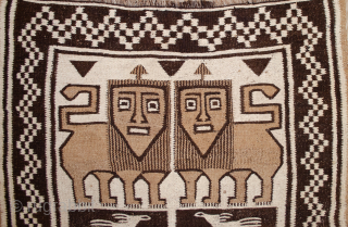 This rare and whimsical Bakhtiari kilim is a striking example of tribal storytelling through textile art. Known for their symbolic motifs, the Bakhtiari tribe of southwest Iran often wove images of lions  ...
