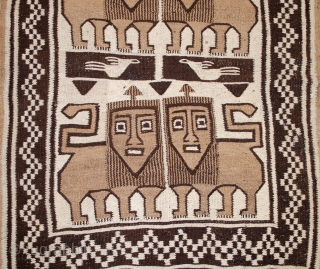 This rare and whimsical Bakhtiari kilim is a striking example of tribal storytelling through textile art. Known for their symbolic motifs, the Bakhtiari tribe of southwest Iran often wove images of lions  ...