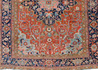 Antique Heriz Carpet 457x3745cm in good condition
More info: https://sharafiandco.com/product/antique-heriz-carpet-457x374cm/